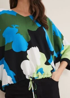 Posey Woven Front Top -Floral Und Chic 303382000 05 posey woven front top