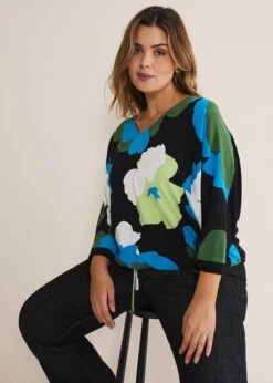 Posey Woven Front Top -Floral Und Chic 303382000 07 posey woven front top