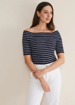 Taylah Striped Bandeau Top -Floral Und Chic 303423287 04 taylah striped bandeau top