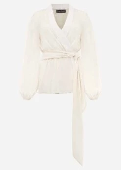 Florentine Semi-Sheer Wrap Top -Floral Und Chic 502188951 99 florentine semi sheer wrap top