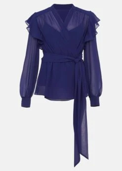 Avril Frill Wrap Co Ord Top 12 Avril Frill Wrap Co Ord Top -Floral Und Chic 502219700 99 avril frill wrap co ord top