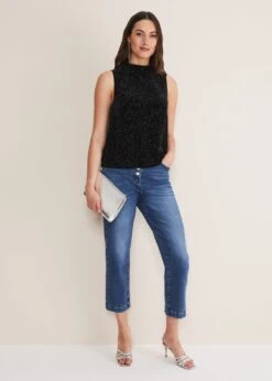 Dove Glitter Velvet Top -Floral Und Chic 502324492 05 dove glitter velvet top