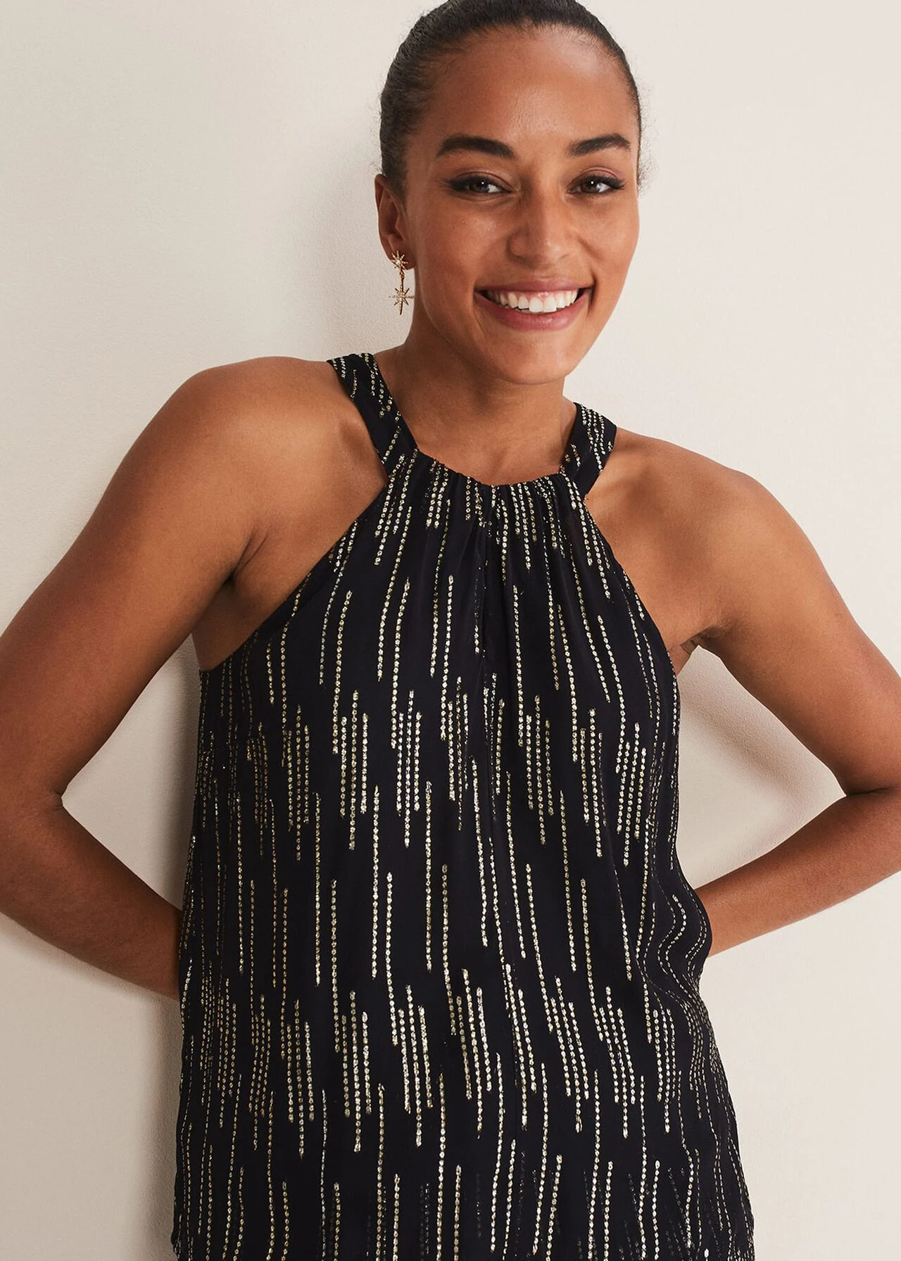 Eula Lurex Halterneck Top Co-Ord 3 Eula Lurex Halterneck Top Co-Ord