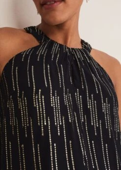 Eula Lurex Halterneck Top Co-Ord 11 Eula Lurex Halterneck Top Co-Ord -Floral Und Chic 502327029 04 eula lurex halterneck top co ord