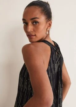 Eula Lurex Halterneck Top Co-Ord 12 Eula Lurex Halterneck Top Co-Ord -Floral Und Chic 502327029 05 eula lurex halterneck top co ord