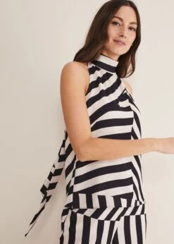 Lana Striped Halter Neck Top