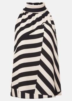 Lana Striped Halter Neck Top -Floral Und Chic 502376036 99 lana striped halter neck top