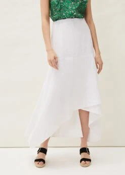 Phoebe Faux Wrap Linen Skirt