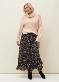 Kayley Abstract Print Maxi Skirt -Floral Und Chic 801238493 07 kayley abstract print maxi skirt