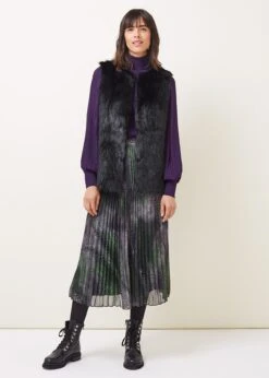 Camina Snake Print Pleated Maxi Skirt -Floral Und Chic 801239492 05 camina snake print pleated maxi skirt