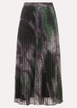 Camina Snake Print Pleated Maxi Skirt -Floral Und Chic 801239492 99 camina snake print pleated maxi skirt