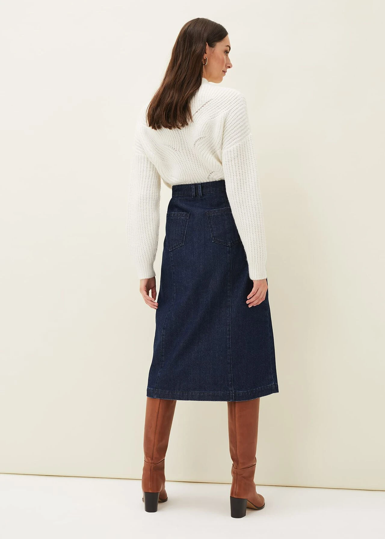 Jessa Denim Midi Pencil Skirt 4 Jessa Denim Midi Pencil Skirt – Bild 2