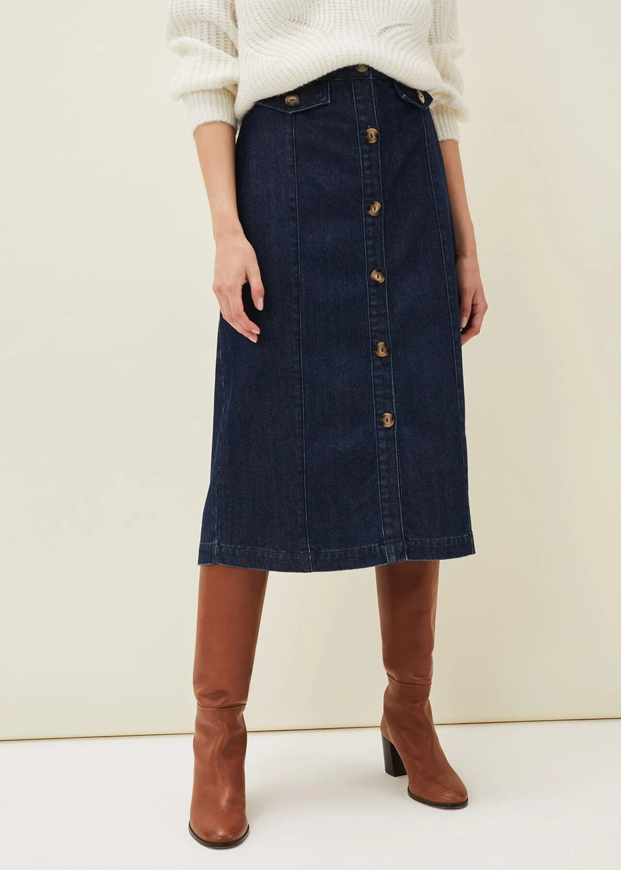 Jessa Denim Midi Pencil Skirt 5 Jessa Denim Midi Pencil Skirt – Bild 3