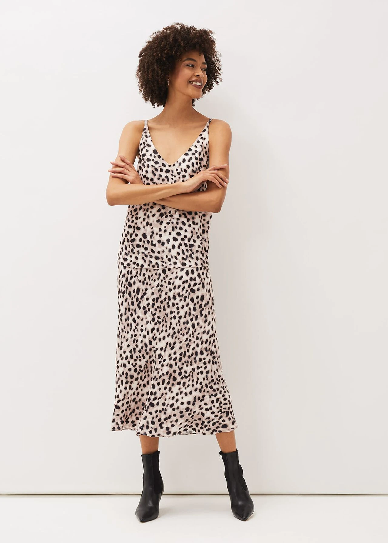 Calla Leopard Print Satin Midi Skirt 3 Calla Leopard Print Satin Midi Skirt