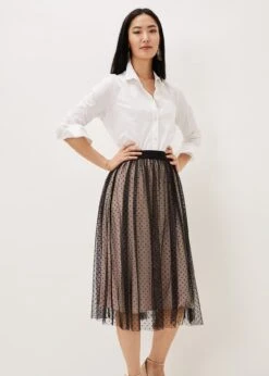 Maya Mesh Spot Skirt -Floral Und Chic 801255208 05 maya mesh spot skirt