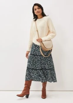 Lennox Ditsy Print Tiered Maxi Skirt 12 Lennox Ditsy Print Tiered Maxi Skirt -Floral Und Chic 801257693 05 lennox ditsy print tiered maxi skirt