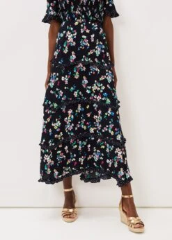 Hudson Floral Tiered Co-Ord Skirt -Floral Und Chic 801260836 03 hudson floral tiered co ord skirt