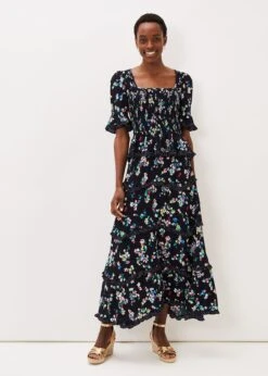 Hudson Floral Tiered Co-Ord Skirt -Floral Und Chic 801260836 05 hudson floral tiered co ord skirt