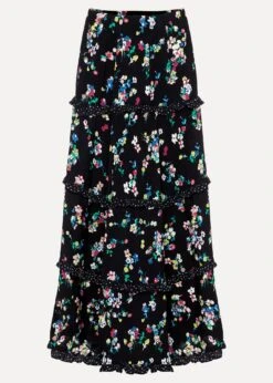 Hudson Floral Tiered Co-Ord Skirt -Floral Und Chic 801260836 99 hudson floral tiered co ord skirt