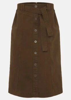 Dina Denim Belted Midi Skirt -Floral Und Chic 801264507 99 dina denim belted midi skirt