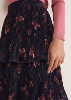 Selena Tiered Printed Skirt -Floral Und Chic 801292493 05 selena tiered printed skirt