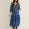 Elodie Tiered Denim Skirt -Floral Und Chic 801298566 01 elodie tiered denim skirt
