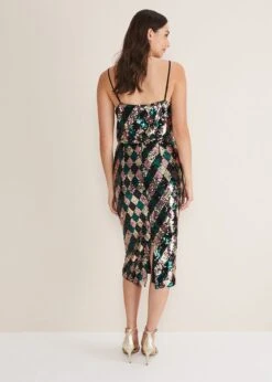 Mari Diamond Sequin Midi Skirt Co-Ord 10 Mari Diamond Sequin Midi Skirt Co-Ord -Floral Und Chic 801305000 02 mari diamond sequin midi skirt co ord