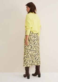 Blaire Floral Satin Slip Skirt -Floral Und Chic 801309550 02 blaire floral satin slip skirt