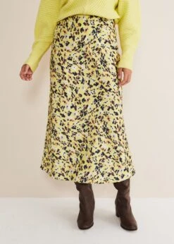 Blaire Floral Satin Slip Skirt -Floral Und Chic 801309550 03 blaire floral satin slip skirt