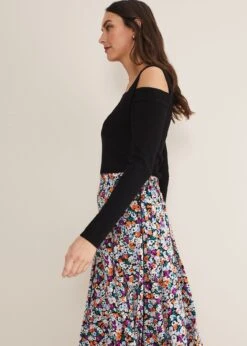 Mona Floral Tiered Skirt -Floral Und Chic 801313000 06 mona floral tiered skirt