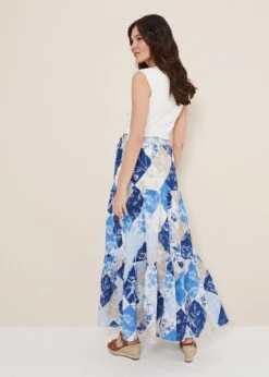 Akia Patchwork Maxi Skirt -Floral Und Chic 801315380 03 akia patchwork maxi skirt