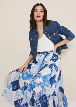 Akia Patchwork Maxi Skirt -Floral Und Chic 801315380 04 akia patchwork maxi skirt