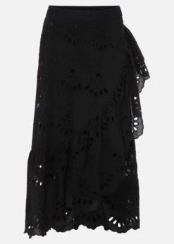 Black Broderie Wrap Maxi Skirt 13 Black Broderie Wrap Maxi Skirt -Floral Und Chic 801320050 99 black broderie wrap maxi skirt