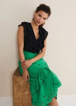 Green Broderie Wrap Maxi Skirt 10 Green Broderie Wrap Maxi Skirt -Floral Und Chic 801321693 04 green broderie wrap maxi skirt