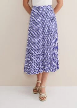 Elmina Geo Pleated Midi Skirt -Floral Und Chic 801324284 02 elmina geo pleated midi skirt