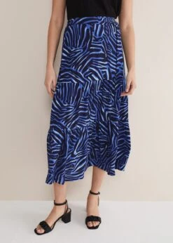 Tana Zebra Print Tiered Midi Skirt -Floral Und Chic 801329570 02 tana zebra print tiered midi skirt