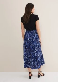 Tana Zebra Print Tiered Midi Skirt -Floral Und Chic 801329570 03 tana zebra print tiered midi skirt