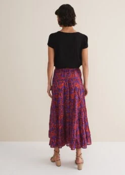 Eloraina Leaf Print Maxi Skirt -Floral Und Chic 801333172 02 eloraina leaf print maxi skirt