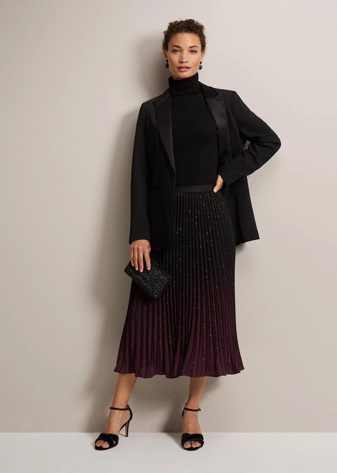 Estella Ombre Pleated Midi Skirt 3 Estella Ombre Pleated Midi Skirt