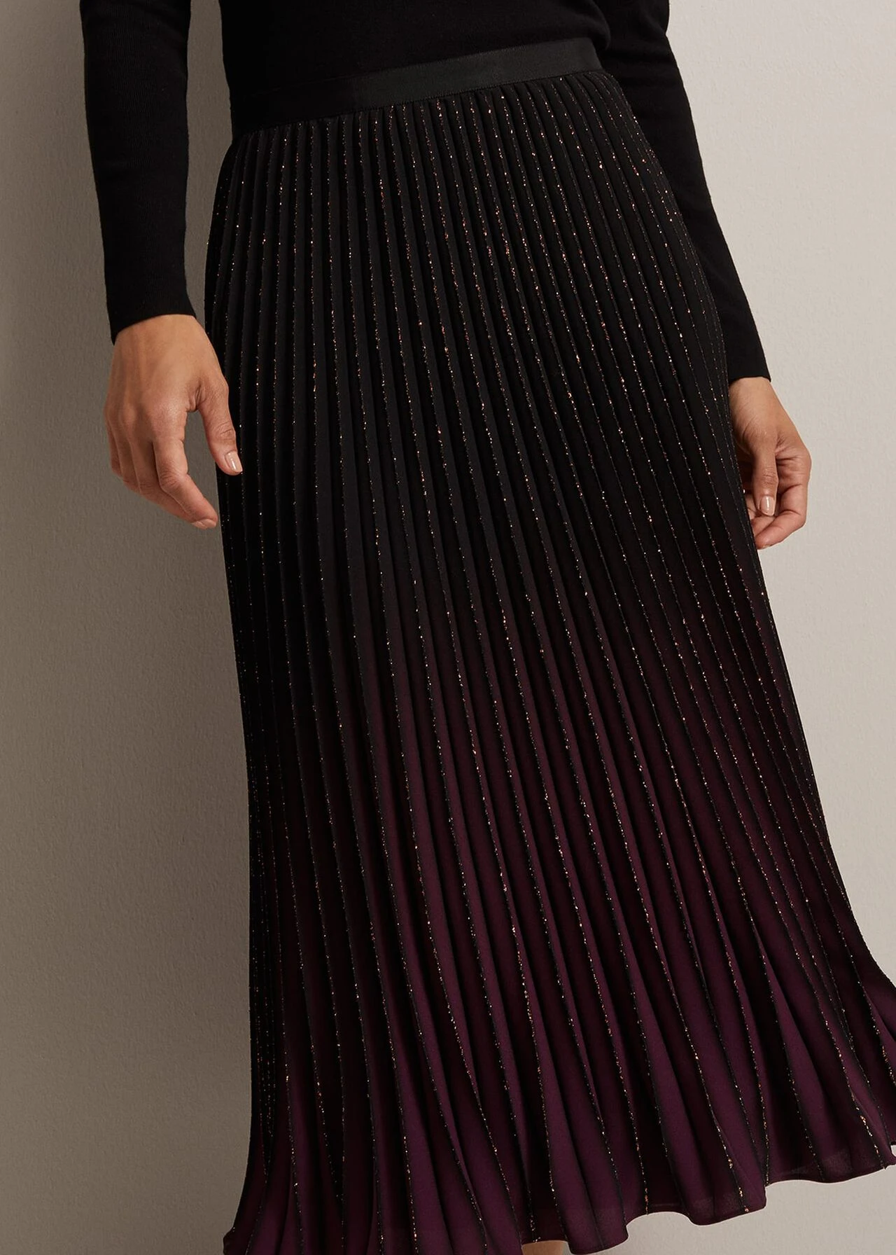 Estella Ombre Pleated Midi Skirt 6 Estella Ombre Pleated Midi Skirt – Bild 4